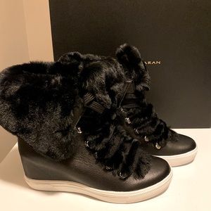 Donna Karan leather high top